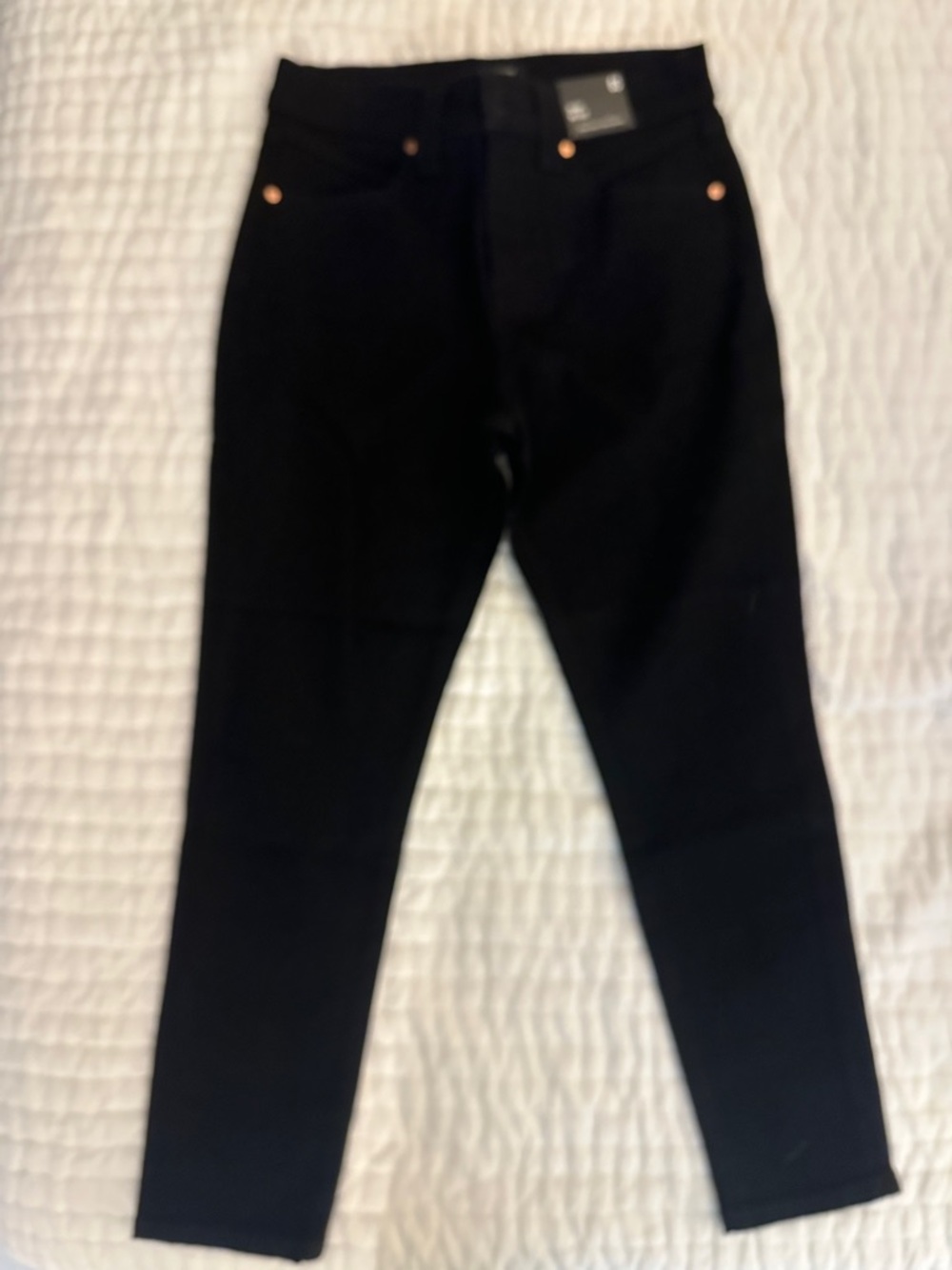 Express Black Mid Rise Skinny Jeans – Size 6 Short (Hyper Sculpt Stretch)